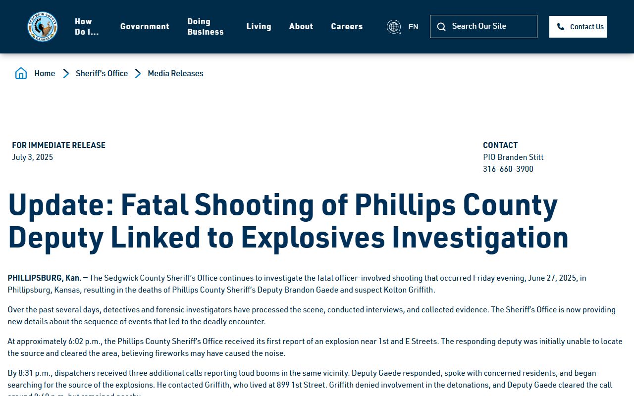 Phillips County arrest records official investigation release