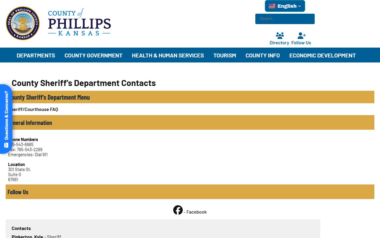 Phillips County arrest records sheriff staff listing