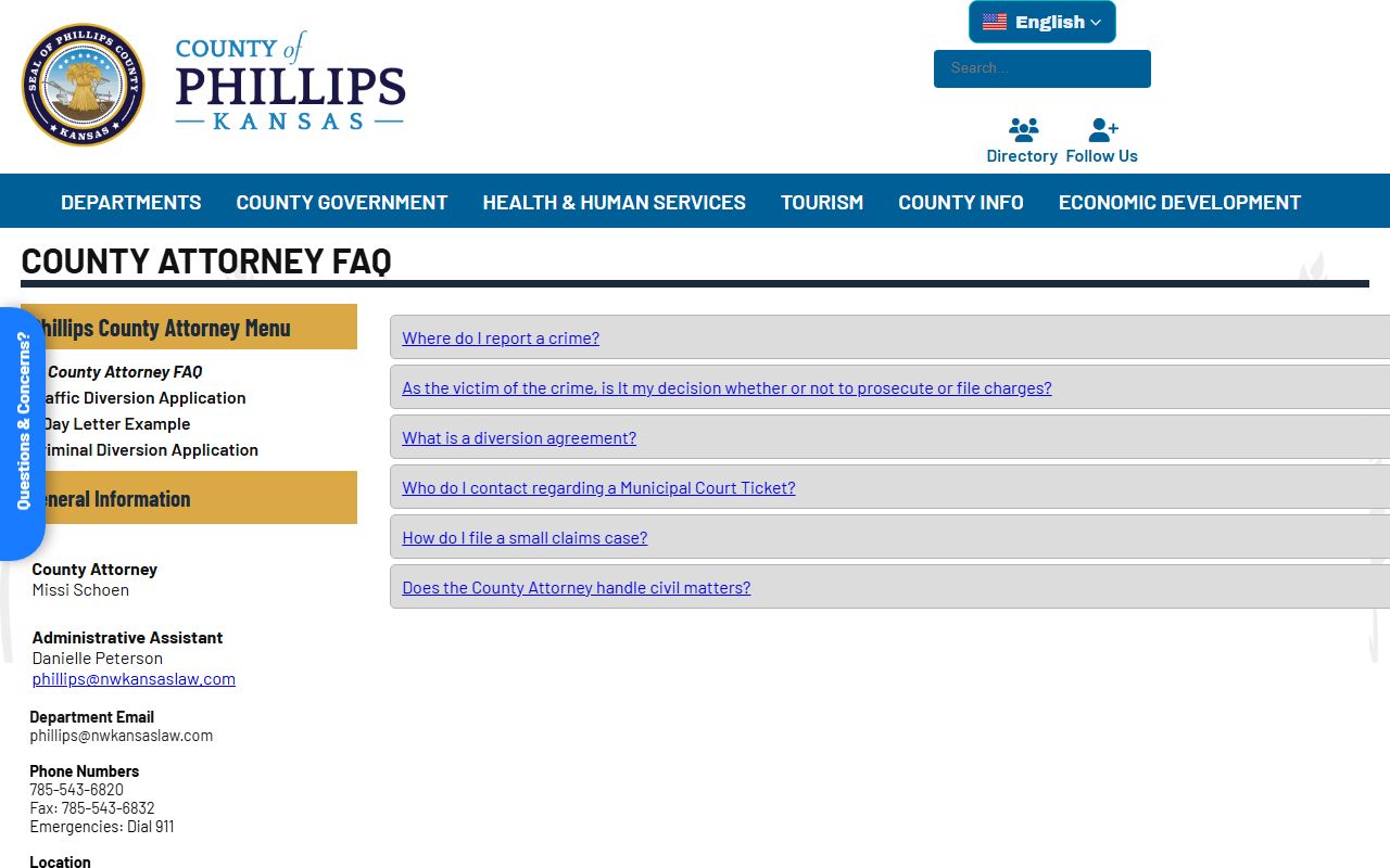 Phillips County criminal court records County Attorney FAQ